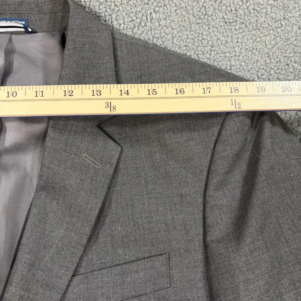 Saddlebred Blazer Mens 44L Gray Motion Stretch Two Button Suit Jacket Business
